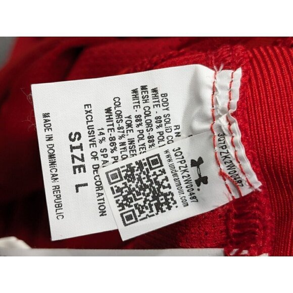 Under Armour Maryland Football Jersey Large Armourgrid Outlaw Custom Red #22 - Picture 7 of 16
